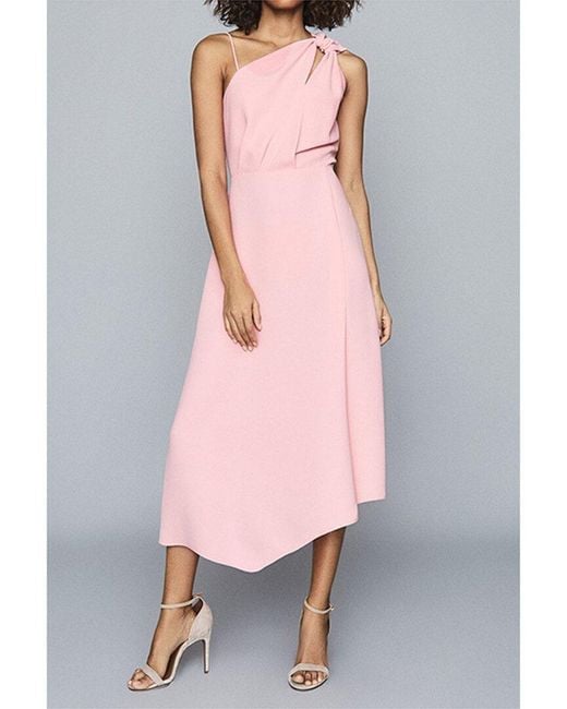 Reiss Pink Delilah Midi Dress