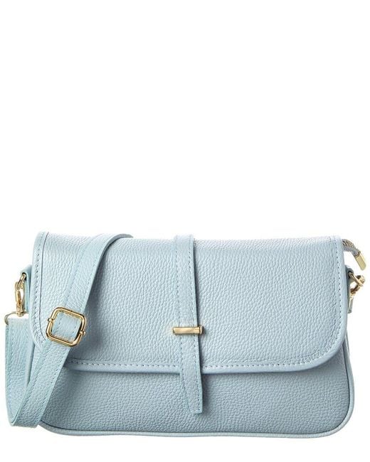Italian Leather Blue Crossbody