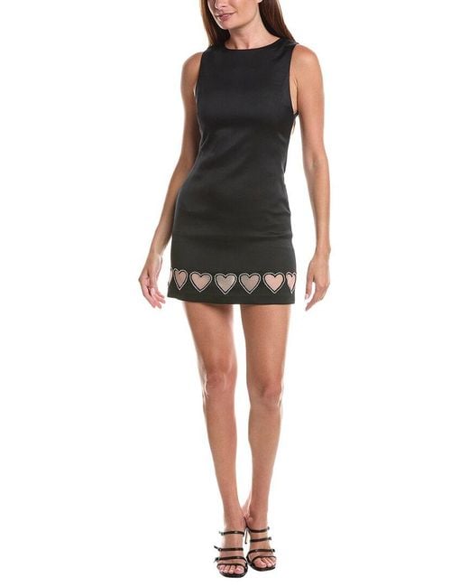 Alice + Olivia Black Cade Shift Dress