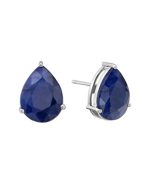 Forever Creations USA Inc. Blue Forever Creations 14k 8.20 Ct. Tw. Sapphire Earrings