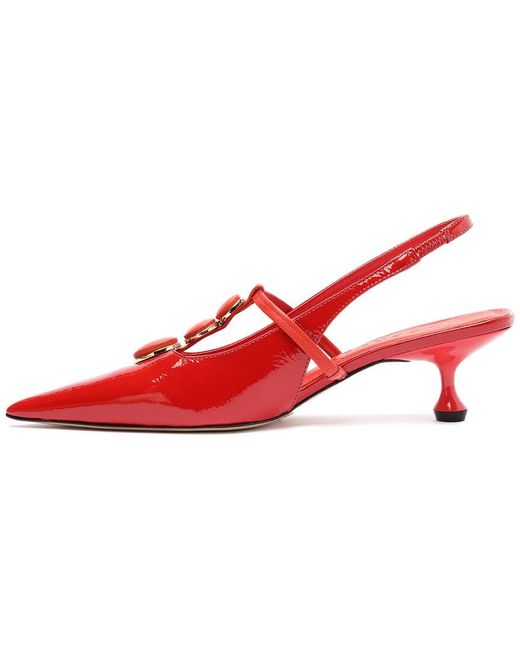 Vicenza Red Servia Patent Sling-Back