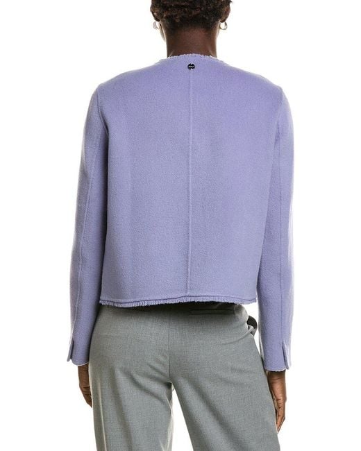 Marc Cain Blue Wool Cardigan