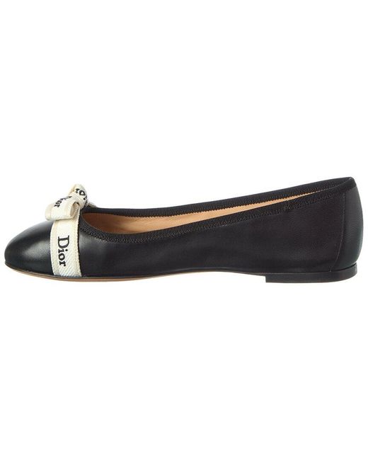 Dior Black J'A Leather Ballet Flat