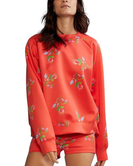 Cynthia Rowley Red Bonded Pullover