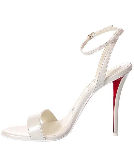 Christian Louboutin White Miss Z 100 Leather Pump