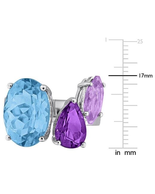 Rina Limor Blue 10.06 Ct. Tw. Topaz & Amethyst Ring