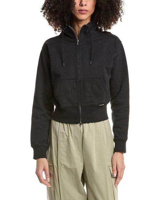 3.1 Phillip Lim Black Don'T Sweat It Terry Zip-Up Jacket