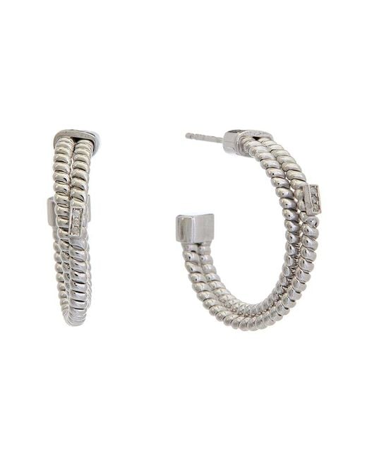 Meshmerise Metallic 18K Over 0.03 Ct. Tw. Diamond Earrings