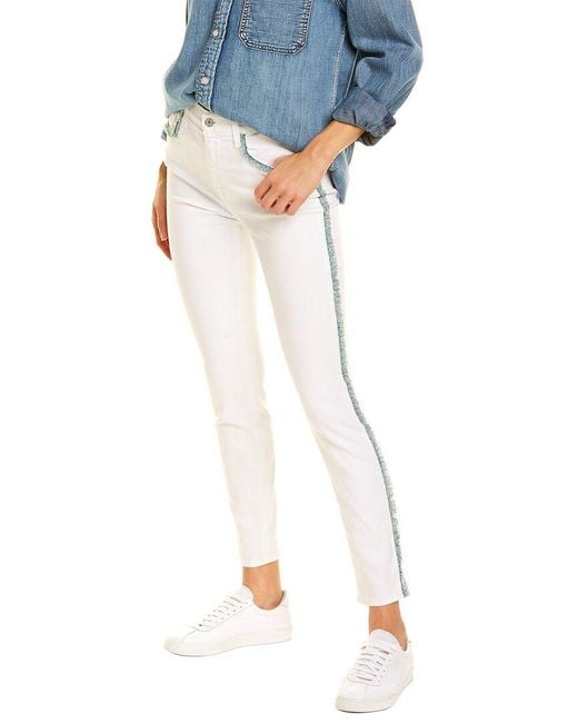 7 For All Mankind 7 For All Mankind White High-rise Ankle Skinny Jean