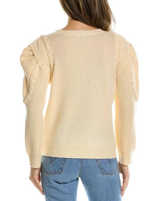 Lea & Viola Natural Braided Wool & Cashmere-blend Sweater