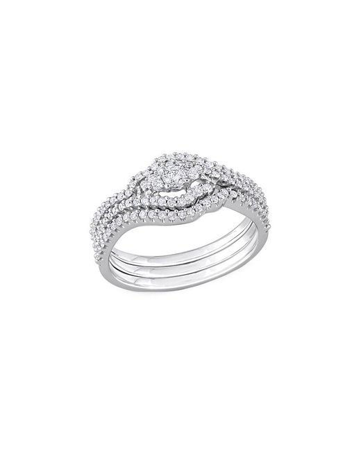 Rina Limor White 14k 0.47 Ct. Tw. Diamond Crossover Ring