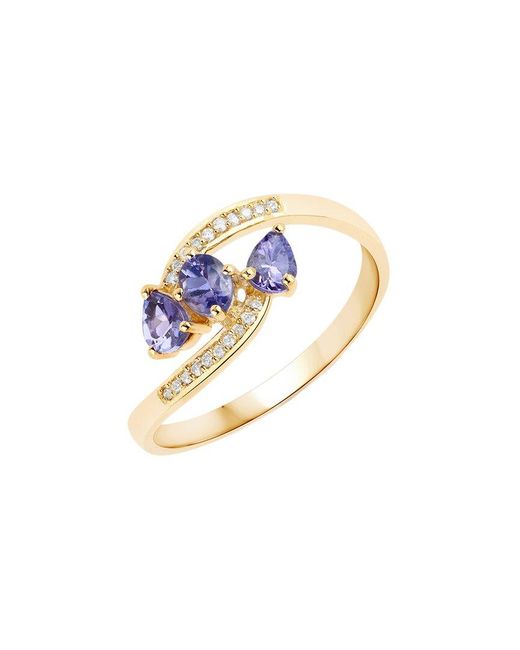 Diana M Blue Fine Jewelry 14k 0.50 Ct. Tw. Diamond & Tanzanite Ring