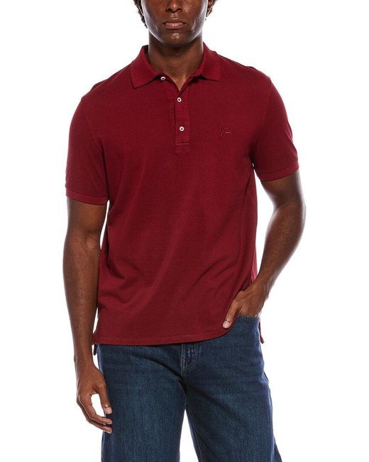 Isaia Red Jersey Polo Shirt for men