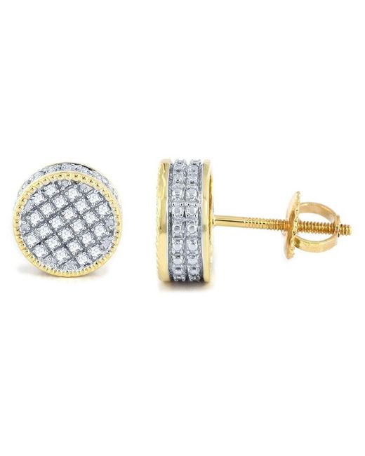 Monary Metallic 14k 0.16 Ct. Tw. Diamond Earrings