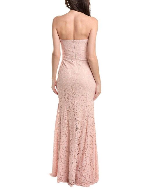 Rene Ruiz Pink Lace Gown