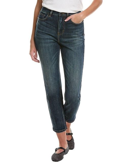 Rebecca Minkoff Blue Ozzy Stud Skyline Wash Straight Jean