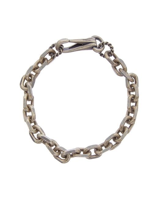 Italian Silver Metallic Flat Oval Link Bracelet