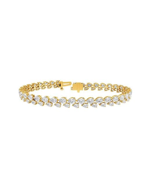 Lab Grown Diamonds Metallic 14K 6.00 Ct. Tw. Lab-Grown Diamond Tennis Bracelet