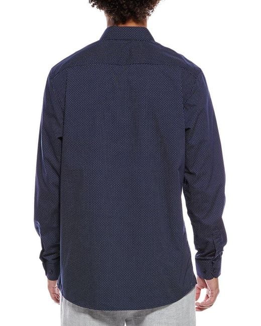 Tahari Blue Modern Fit Dress Shirt for men