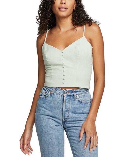 Chaser Brand Blue Pacific Coast Linen Tank Top