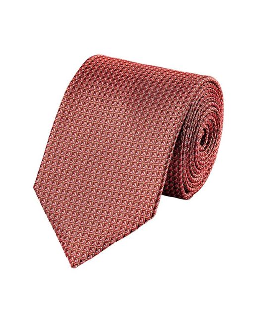 Charles Tyrwhitt Red Pattern Silk Stain Resistant Tie for men