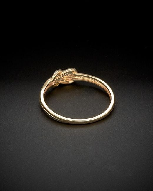 Italian Gold Black 14k Love Knot Ring