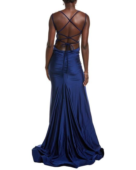 Issue New York Blue Strappy Gown