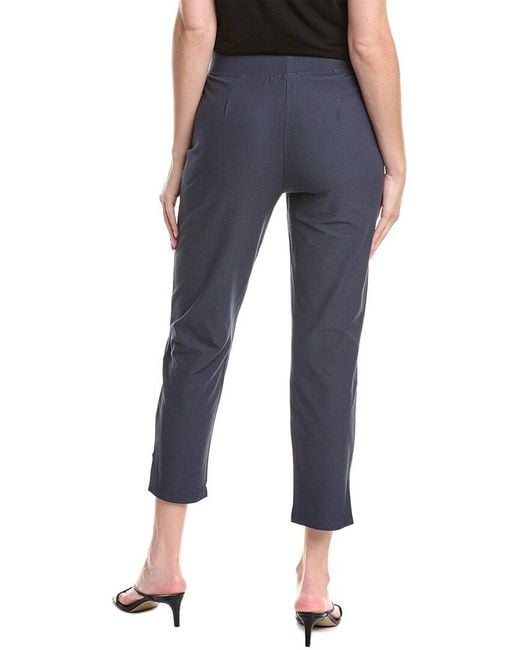 Eileen Fisher Blue Hi Waisted Slim Crop Pant