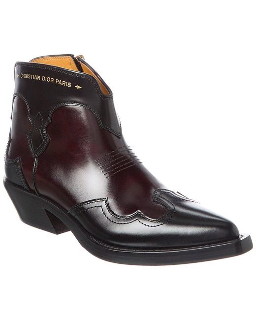 Dior Brown Leather Ankle Boot