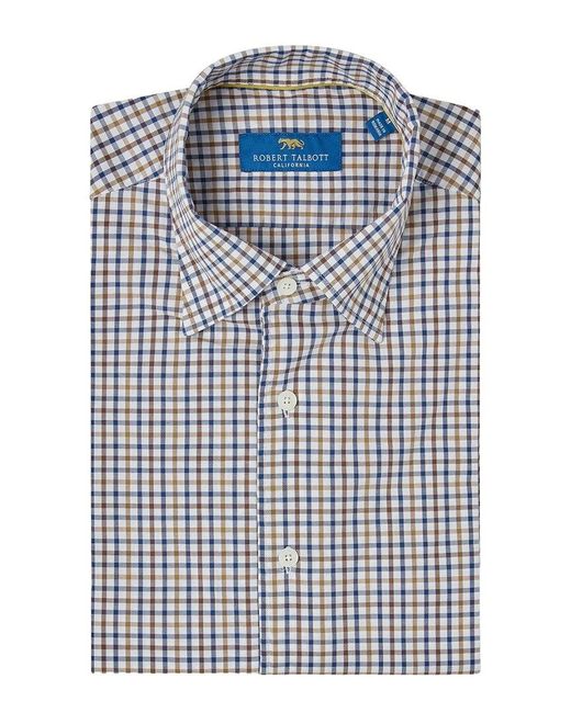 Robert Talbott Blue Morgan Check Shirt for men