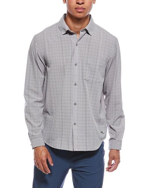 Tommy Bahama Gray Bahama Coast Sandbar Stripe Shirt for men