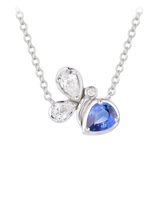 Gregg Ruth Blue 14K 0.58 Ct. Tw. Diamond & Sapphire Pendant