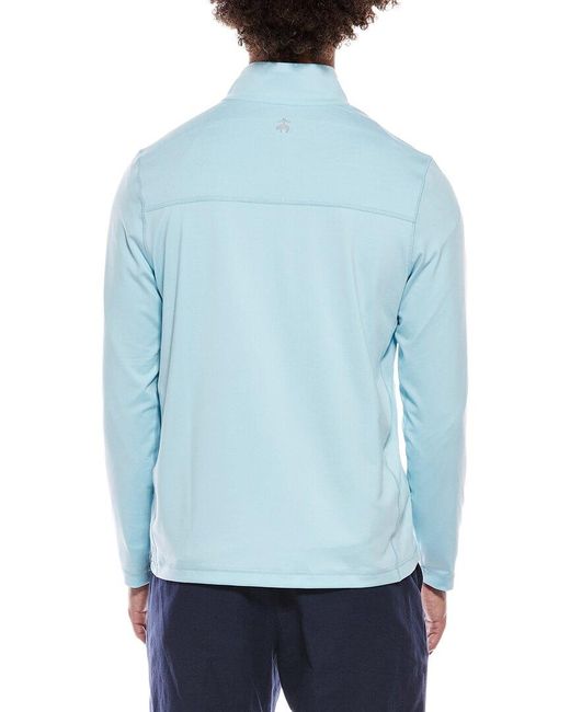 Brooks Brothers Blue Performance 1/2-zip Pullover for men