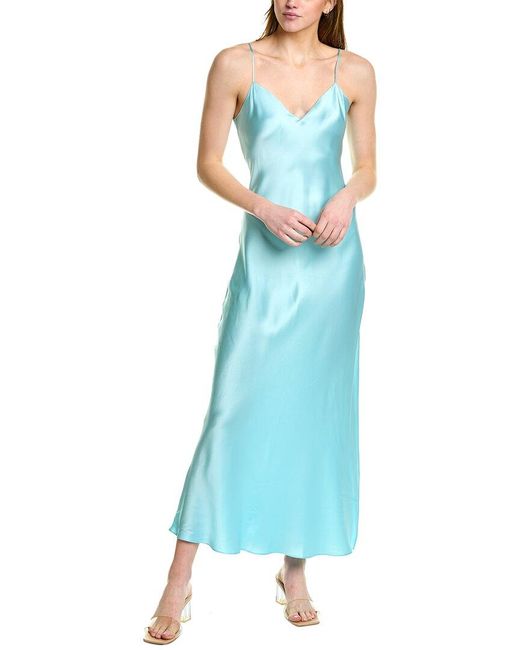DANNIJO Blue Silk Maxi Dress