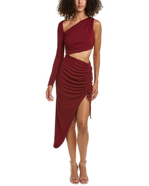 Nicholas Red Paulina Midi Dress