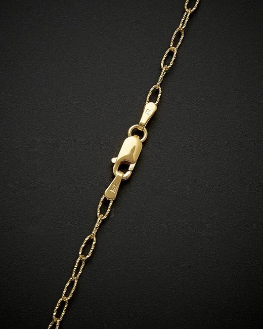 Italian Gold Black 14k Oval Link Necklace