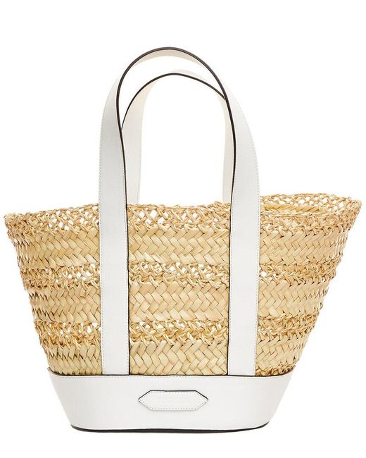 Poolside White The Cannes Straw Tote