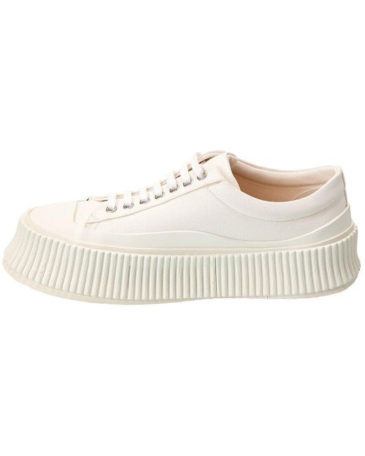 Jil Sander White Canvas Sneaker