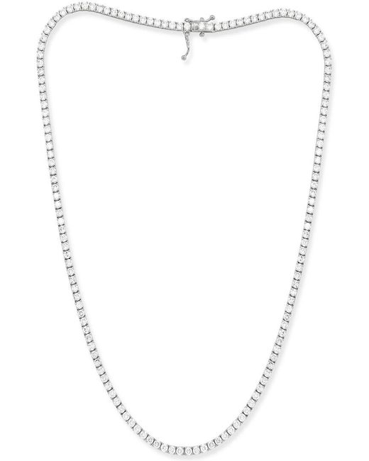 Diana M White Fine Jewelry 14k 8.00 Ct. Tw. Diamond Tennis Necklace