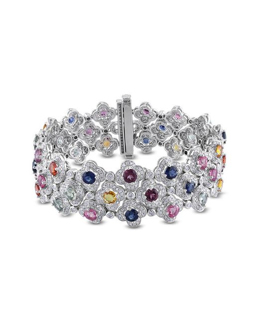 Diamond Select Cuts White 14K 18.23 Ct. Tw. Diamond & Gemstone Bracelet