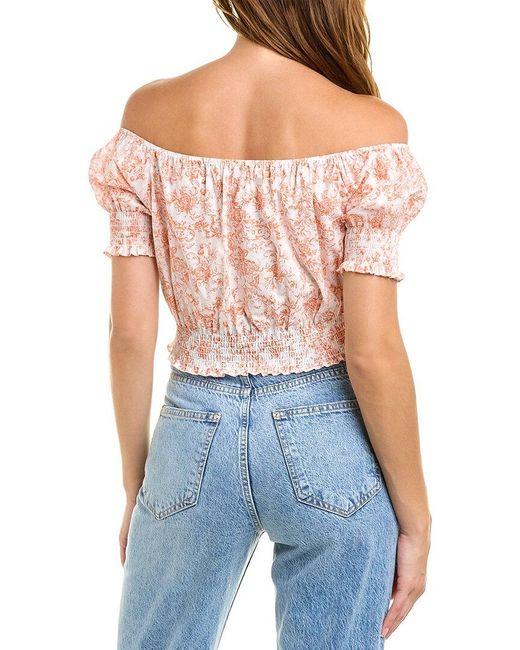 Caroline Constas Blue Cornelia Top