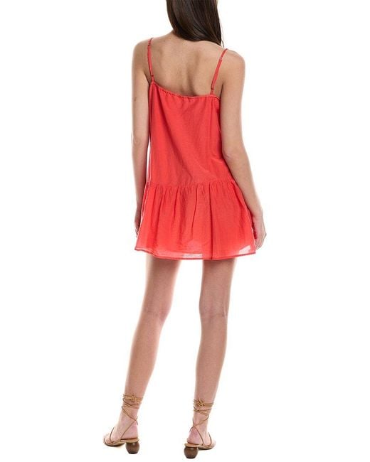 Velvet By Graham & Spencer Red Suzie Silk-Blend Mini Dress