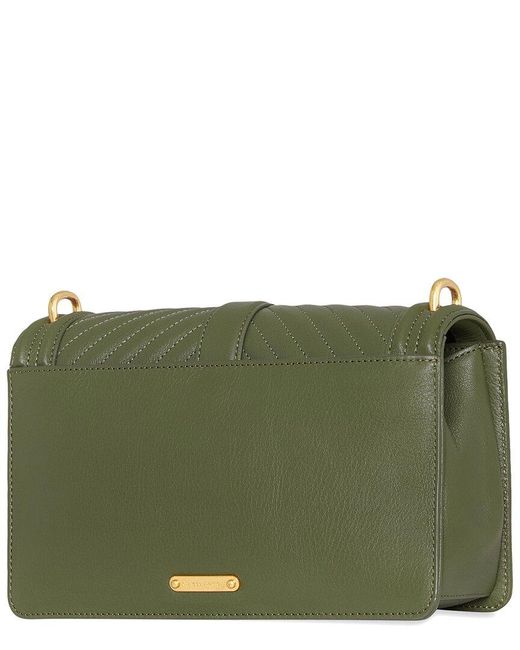 Rebecca Minkoff Green Chevron Quilted Love Leather Crossbody