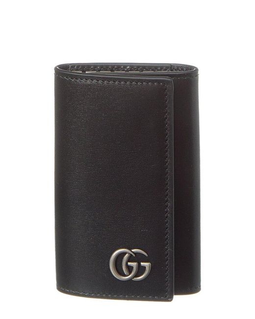 Gucci Black GG Marmont Leather Key Case for men