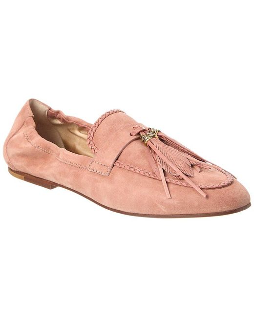 Tod's Pink Suede Flat