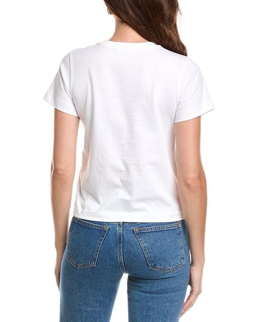 Moncler White Embroidered T-Shirt