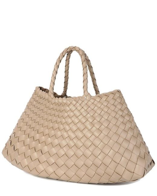 Tiffany & Fred Paris Natural Woven Leather Tote
