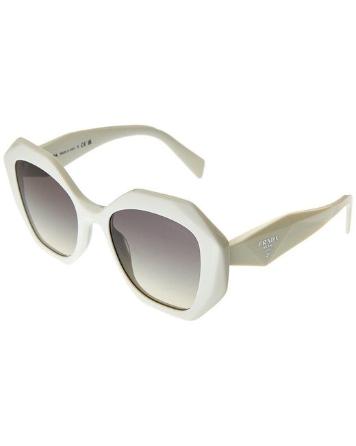 Prada White Pr16Ws 53Mm Sunglasses