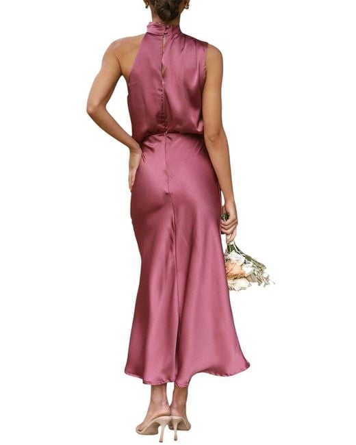 CHARLOTTE GREEN Red Midi Dress
