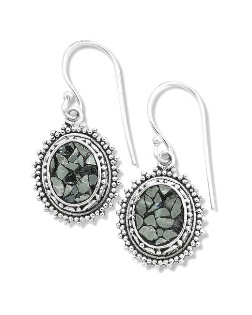 Samuel B. Metallic Silver Drop Earrings